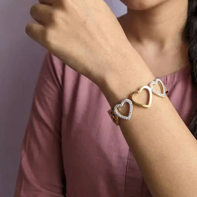 All Heart Two-Tone Open Cuff