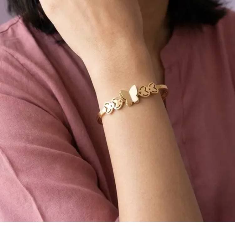 Five Butterfly Dainty Open Cuff