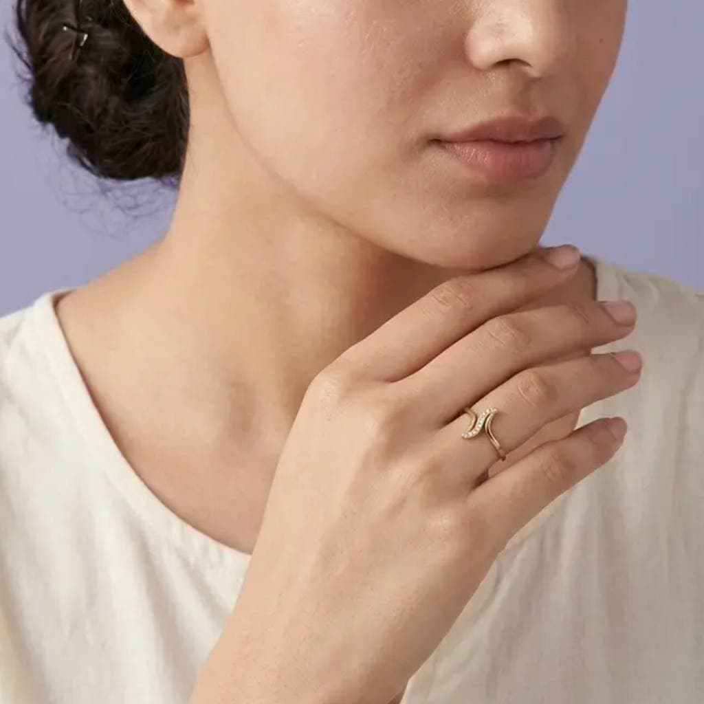 Wave Crystal Ring