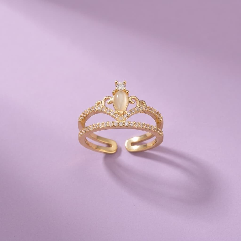Cabochon Crown Ring