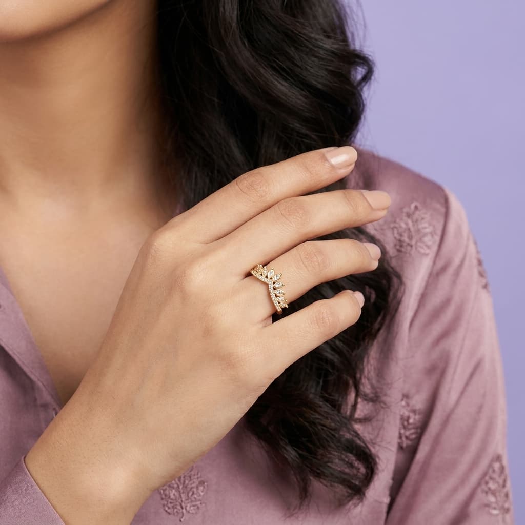 Marquise Crown Ring