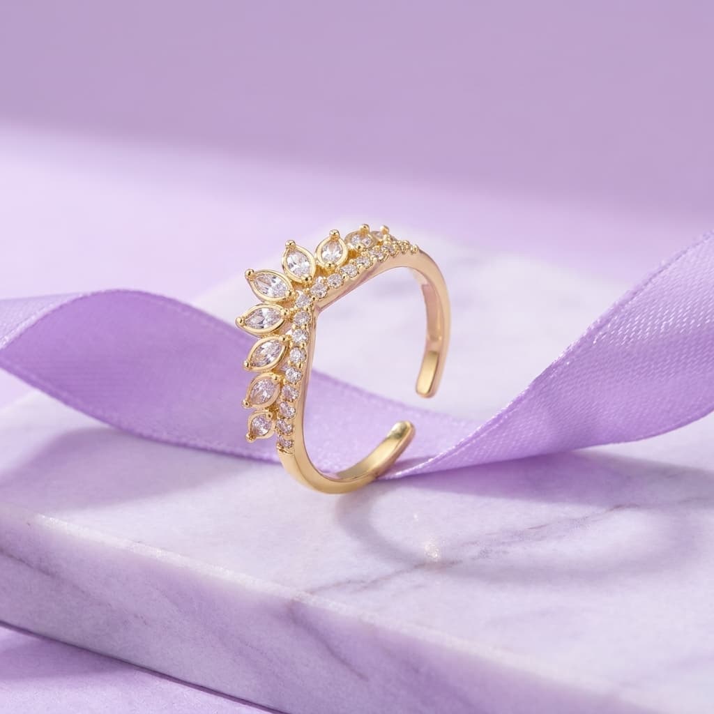 Marquise Crown Ring
