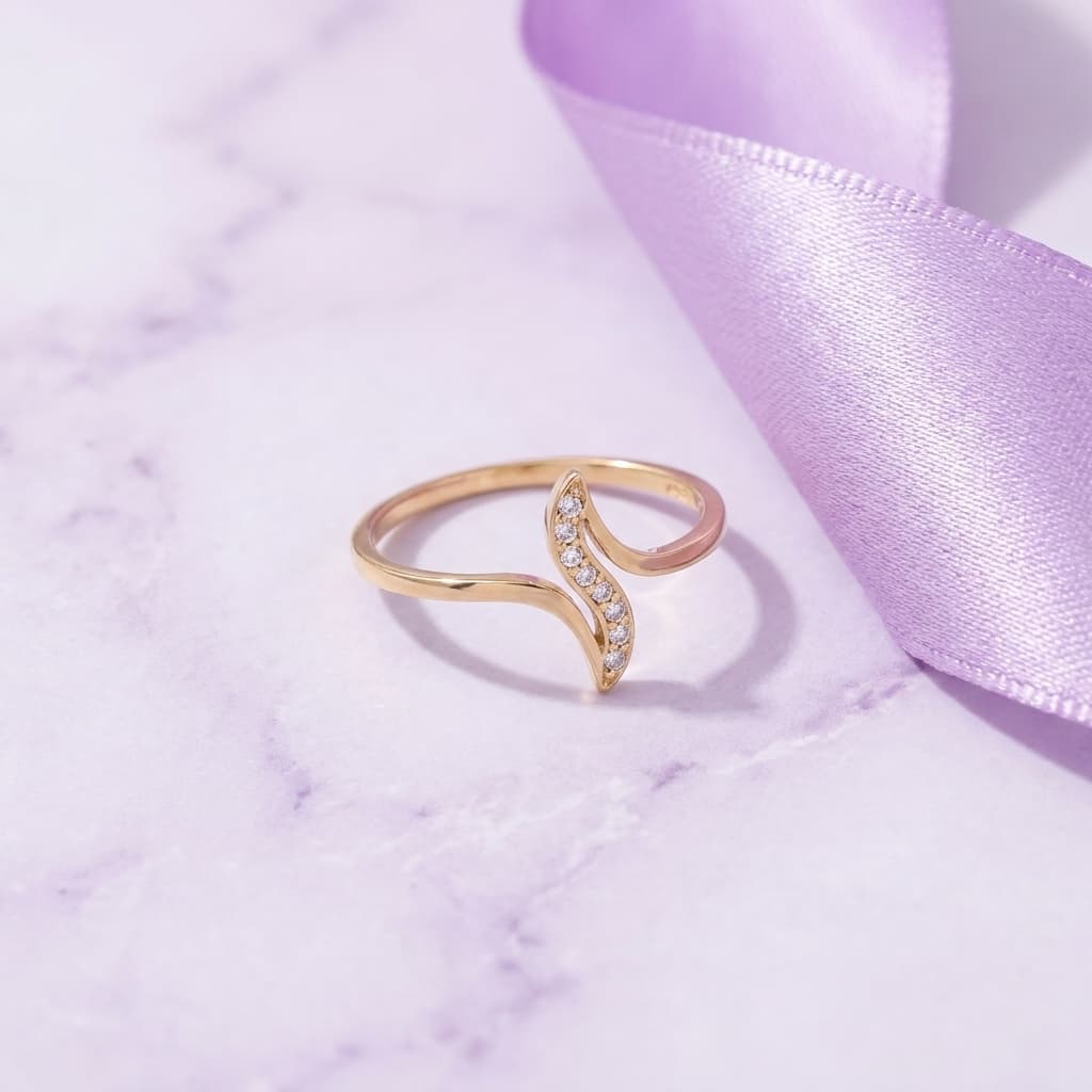 Wave Crystal Ring