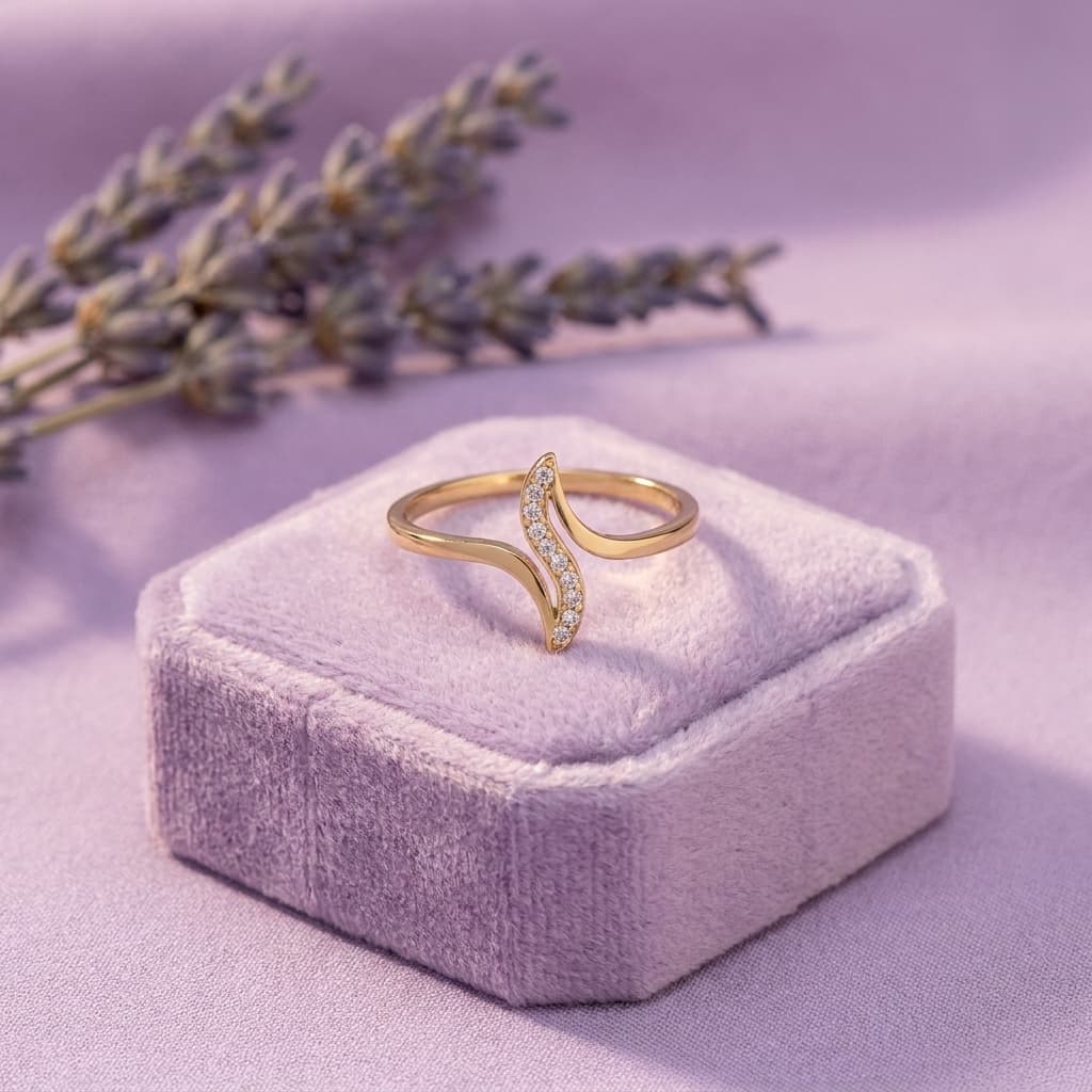 Wave Crystal Ring