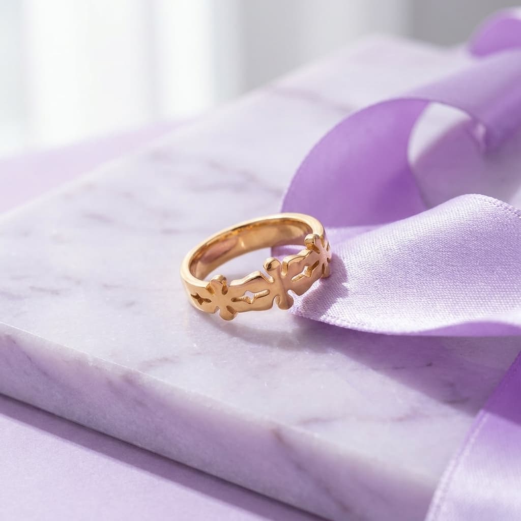 Floral Cutout Band Ring