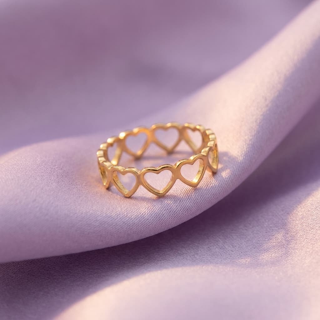 Heart Cutout Band Ring