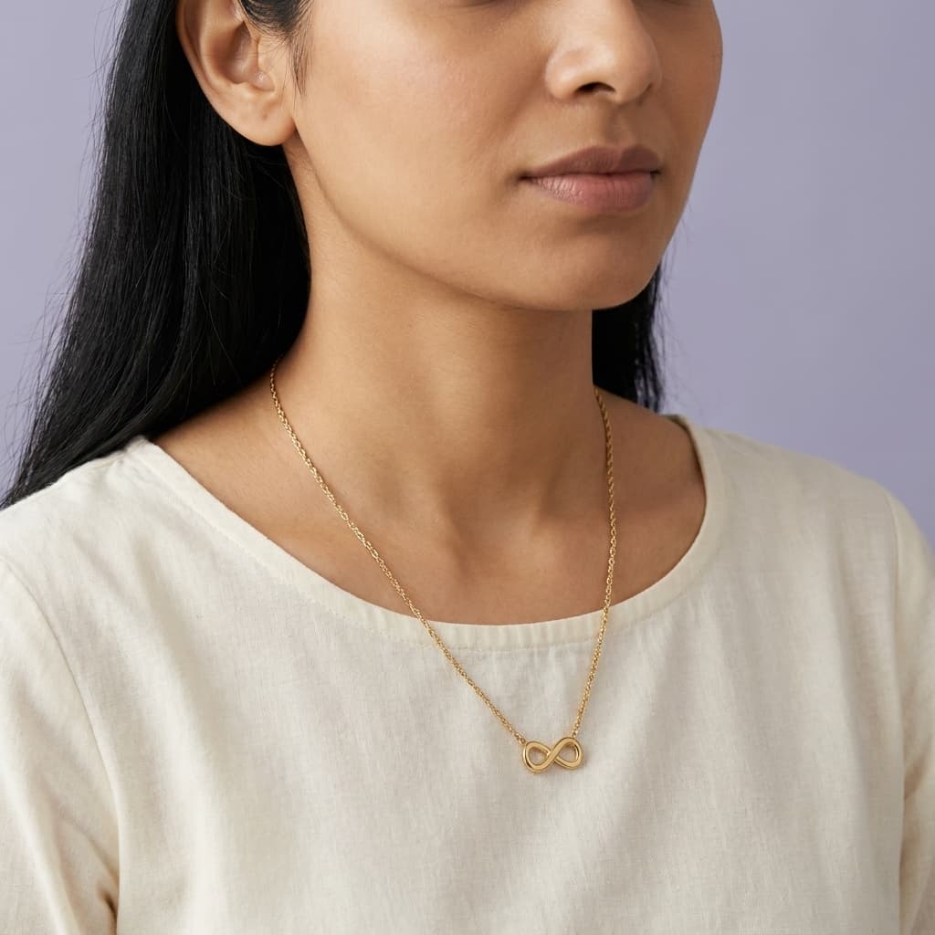 Gold-Toned Infinity Link Rope Chain