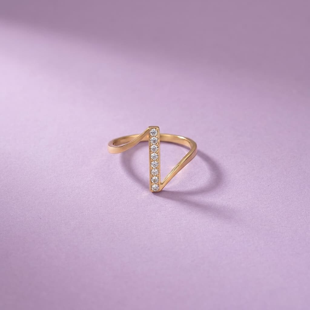 Peak Line Crystal Ring